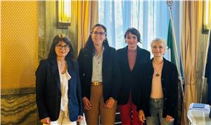 (Da sx.) Alessandra Orlandi, Veronika Meyer, Maddalena Travaglini e Priska Garbin. (Foto: Difesa civica)